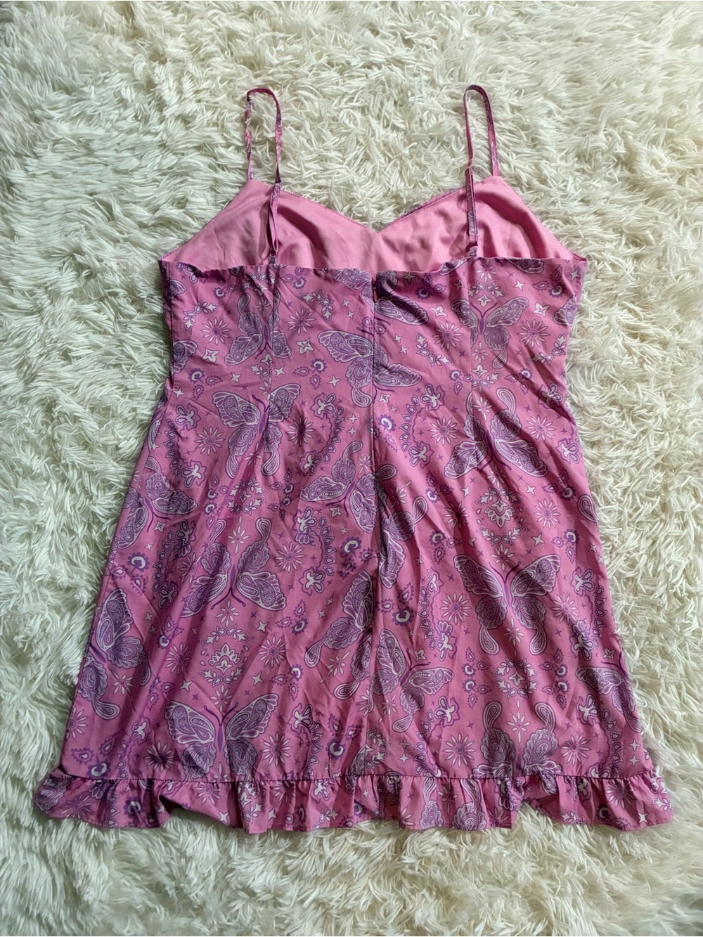 Dolls Kill Sugar Thrillz Y2K 90s Fairy Festival Butterfly Bandana Print Dress 1X - Picture 10 of 12